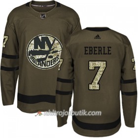 Män Ishockey New York Islanders Tröja Jordan Eberle 7 Adidas 2017-2018 Camo Grön Authentic